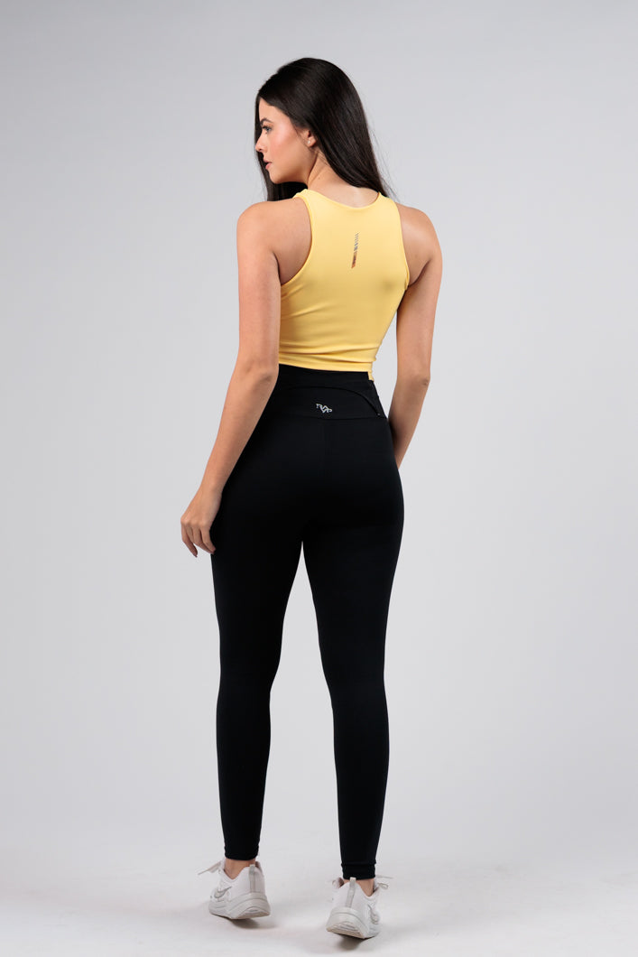 Legging Energy Preto e Amarelo