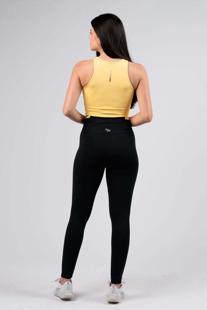 Legging Energy Preto e Amarelo