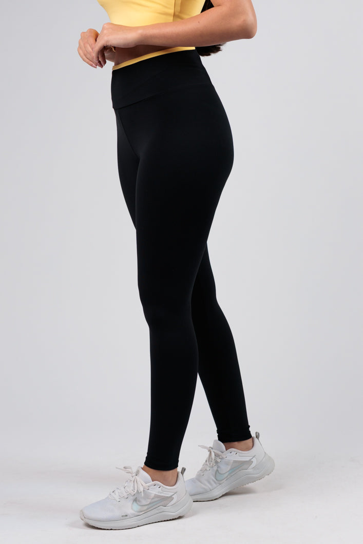 Legging Energy Preto e Amarelo