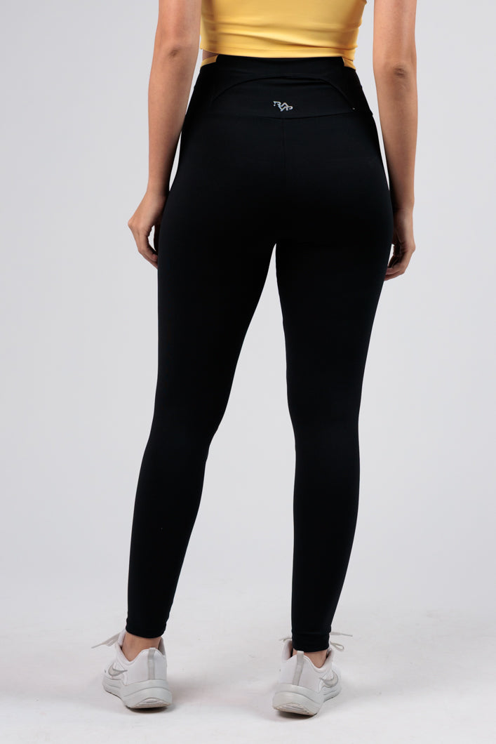 Legging Energy Preto e Amarelo