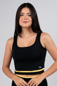Cropped Energy Preto e Amarelo