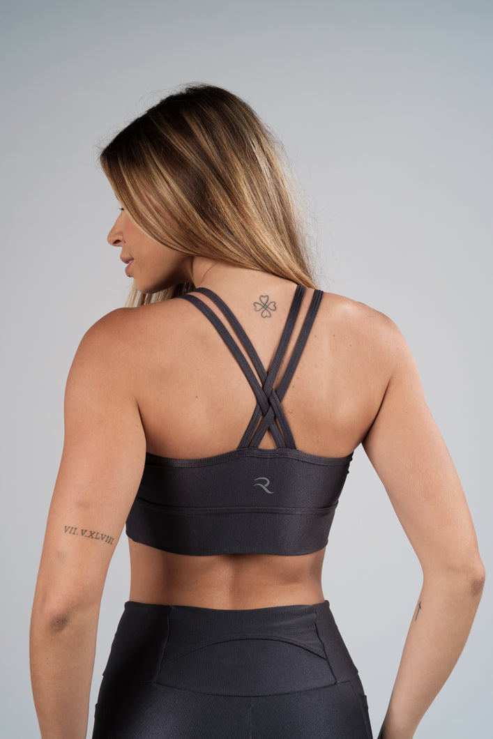 Cropped Sofia Cinza Chumbo