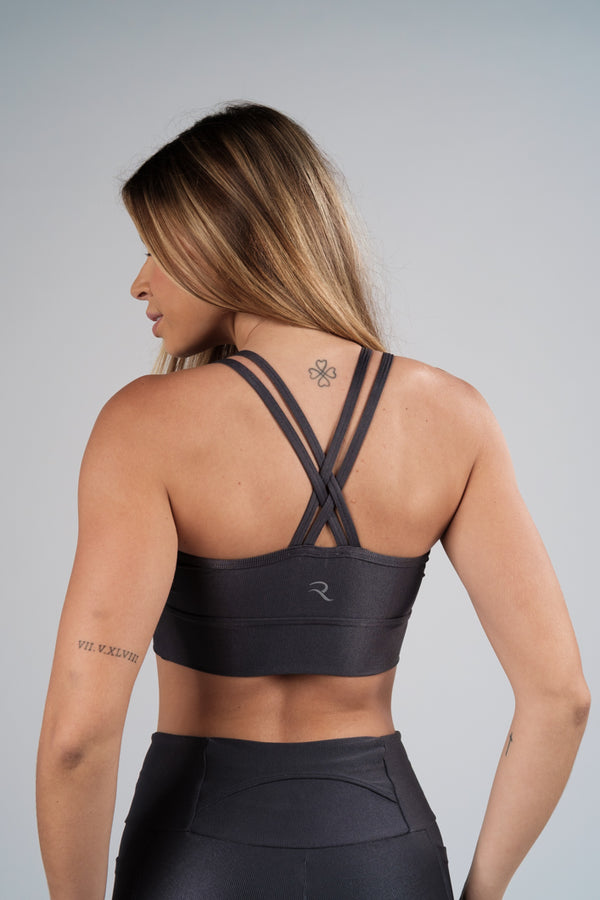 Cropped Sofia Cinza Chumbo