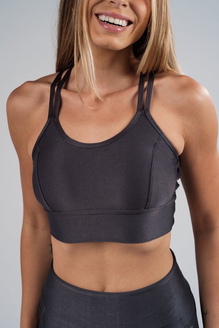 Cropped Sofia Cinza Chumbo