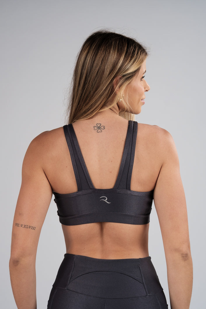 Top Casual Cinza Chumbo