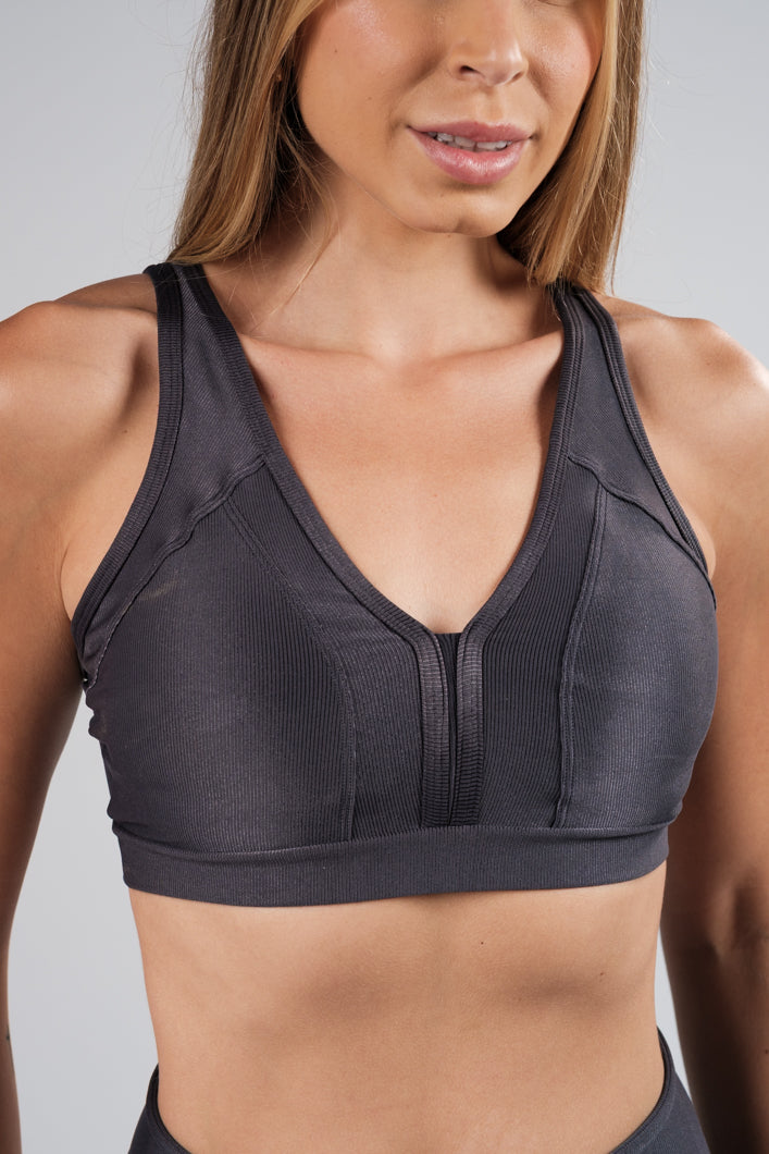 Top Casual Cinza Chumbo