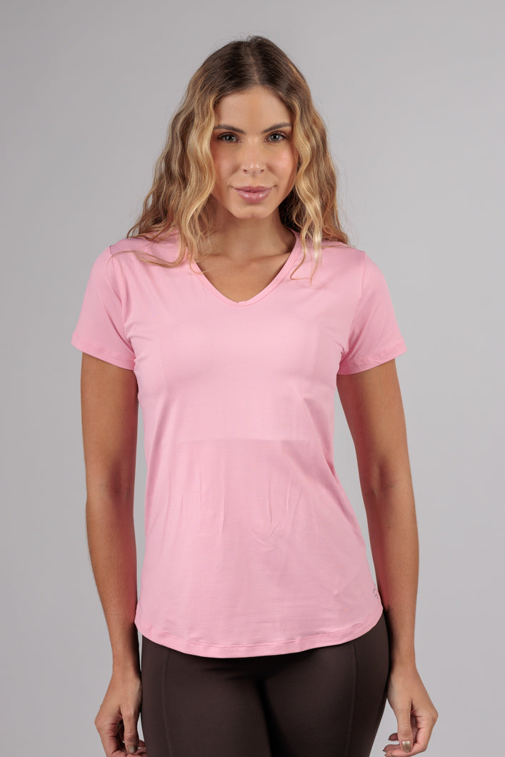 Blusa Dry Fit Rosa Bebe
