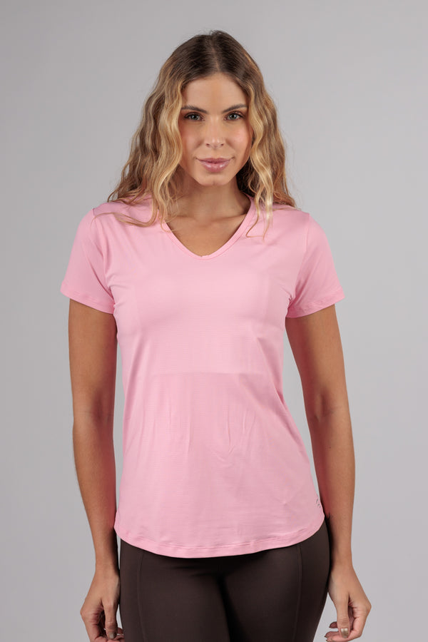 Blusa Dry Fit Rosa Bebe