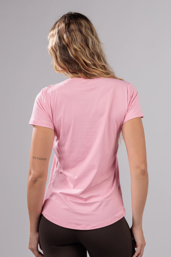 Blusa Dry Fit Rosa Bebe