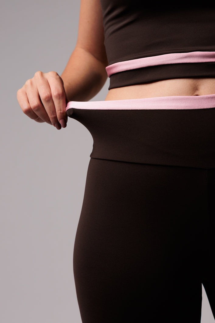 Legging Energy Marrom e Rosa