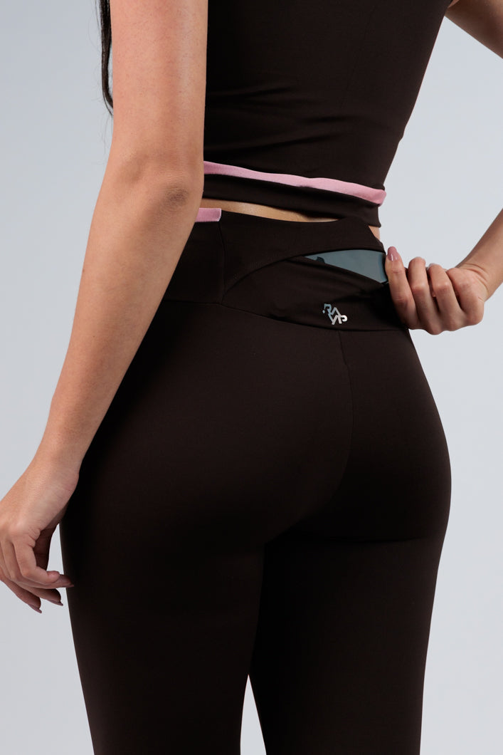 Legging Energy Marrom e Rosa