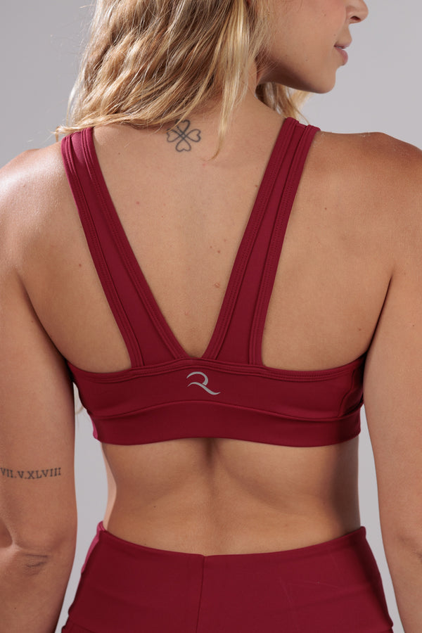 Top Casual Ketten Bordô