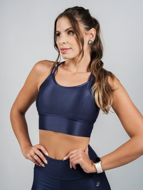 Cropped Sofia Azul Marinho