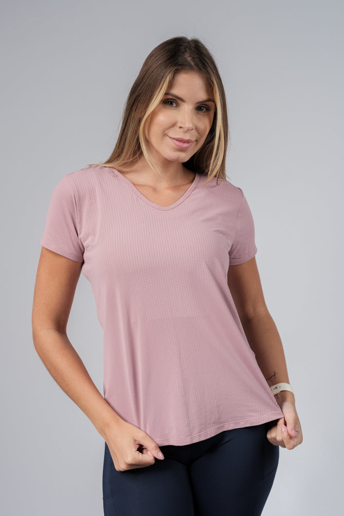 Blusa Dry Fit Rose Texturizada