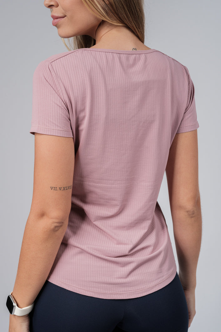 Blusa Dry Fit Rose Texturizada