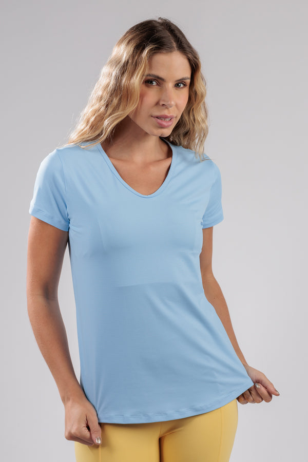 Blusa Dry Fit Azul Bebe