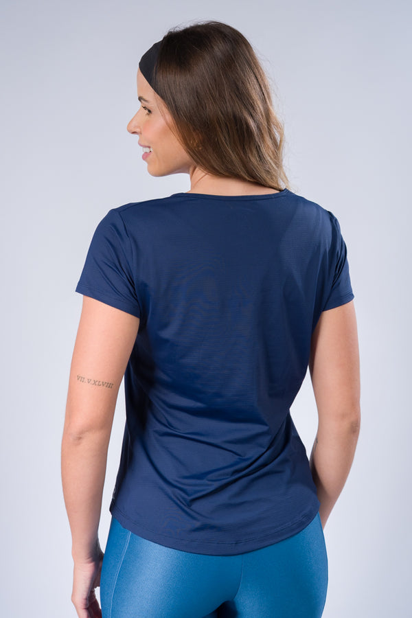 Blusa Dry Fit Azul Marinho