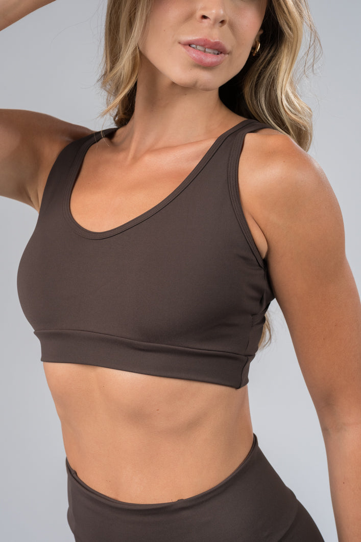 Cropped Alça Larga Suplex Coffe