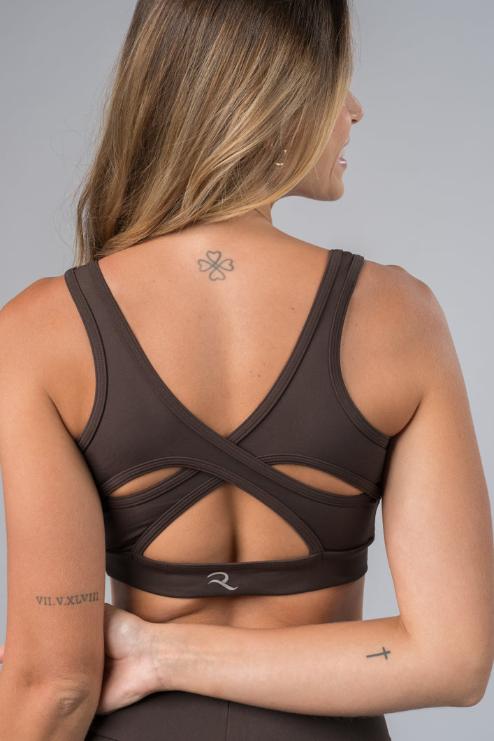 Cropped Alça Larga Suplex Coffe