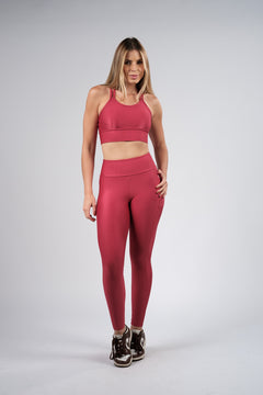 Legging Canelada com Brilho Romã