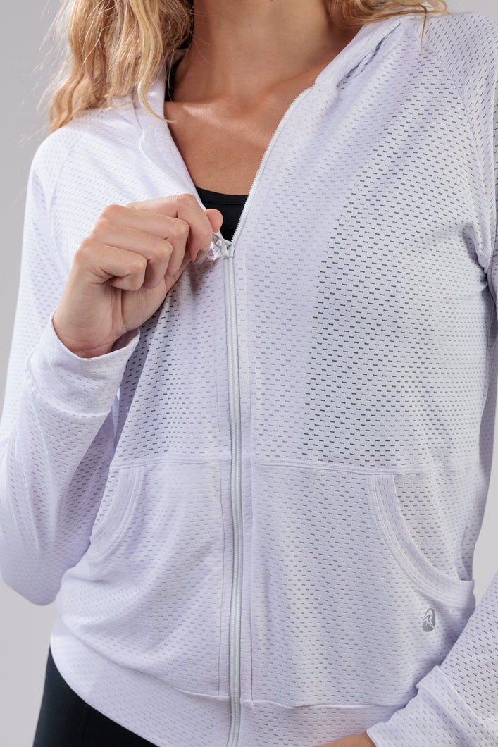 Casaco Dry Fit Sport Branco