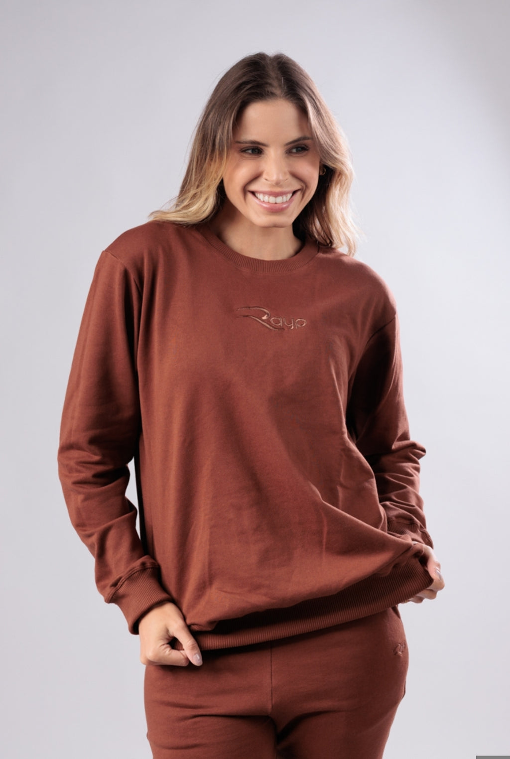 Conjunto de Moletom Rayp Marrom