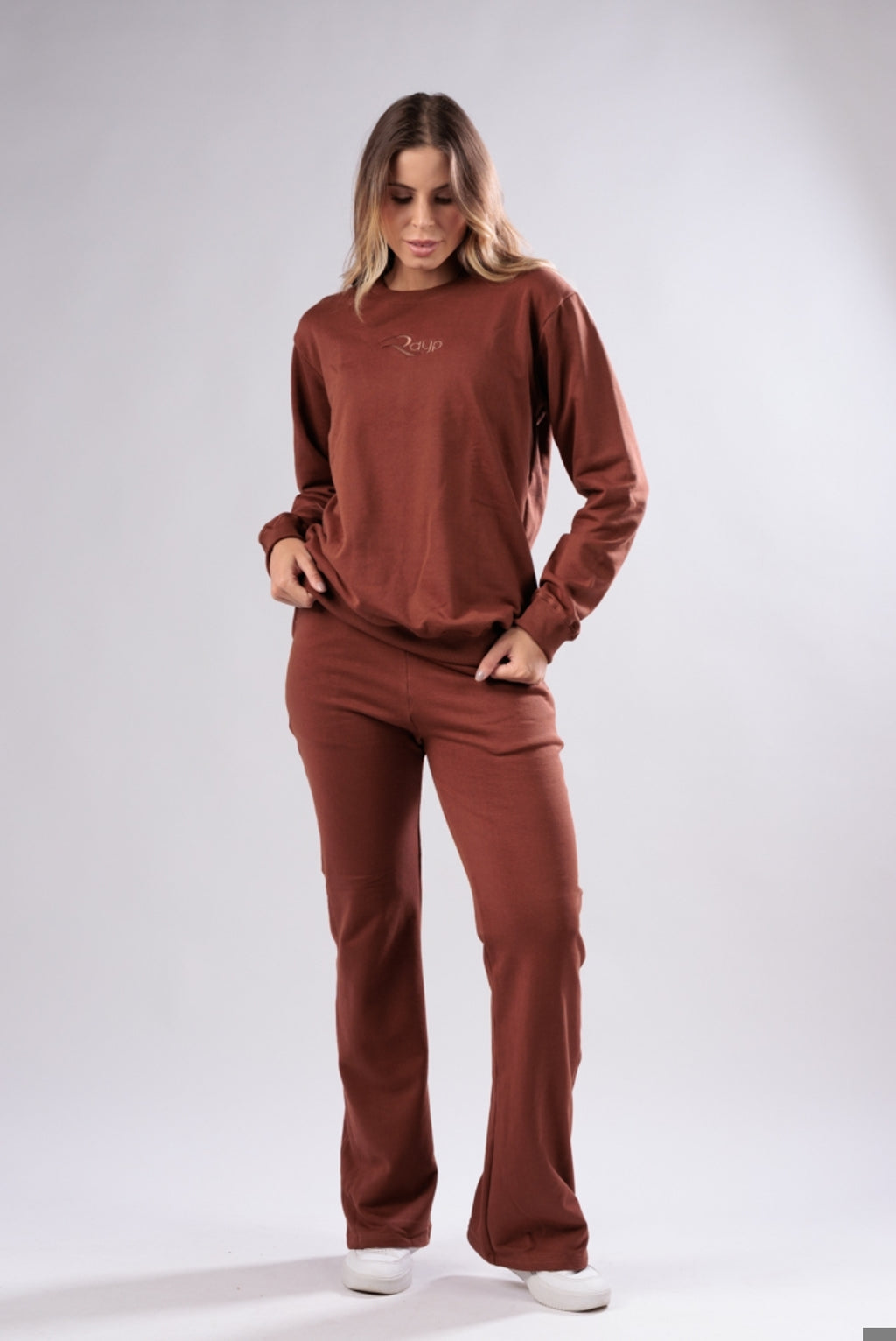 Conjunto de Moletom Rayp Marrom