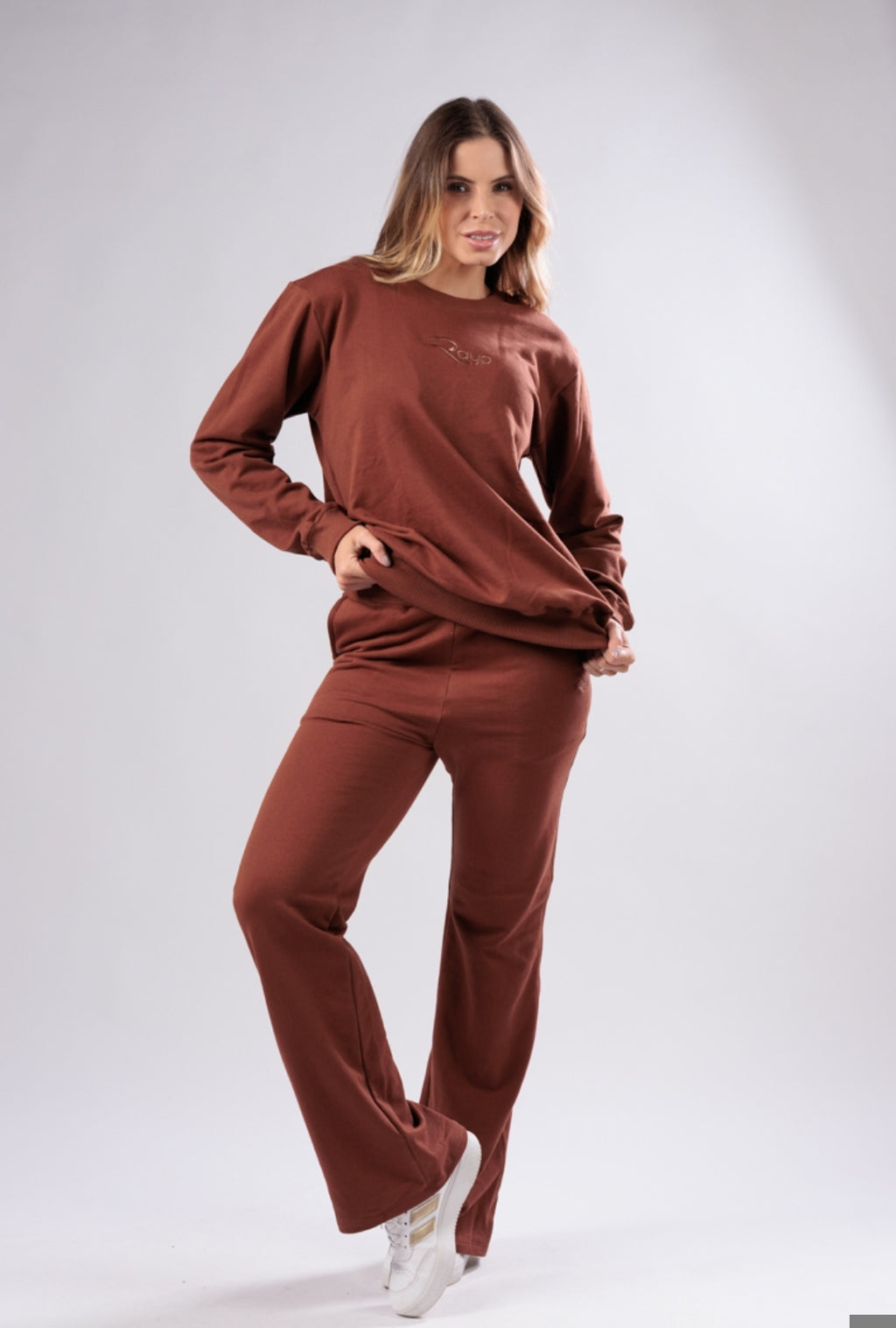 Conjunto de Moletom Rayp Marrom