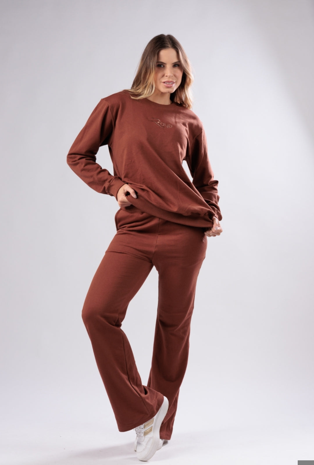 Conjunto de Moletom Rayp Marrom