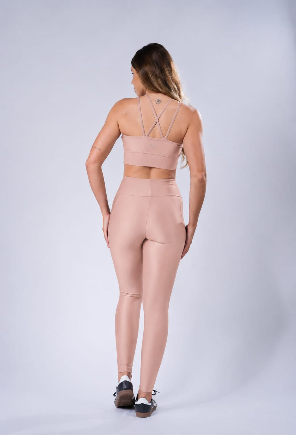 Cropped Sofia Canelado com Brilho Blush